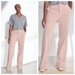 NWT 7 For All Mankind Corduroy Easy Trouser In Cameo Rose, size 28